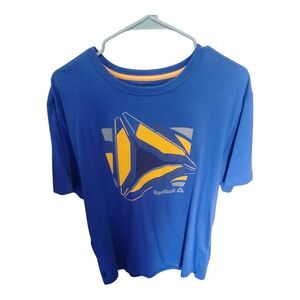 Reebok Blue Tee with Yellow Trim